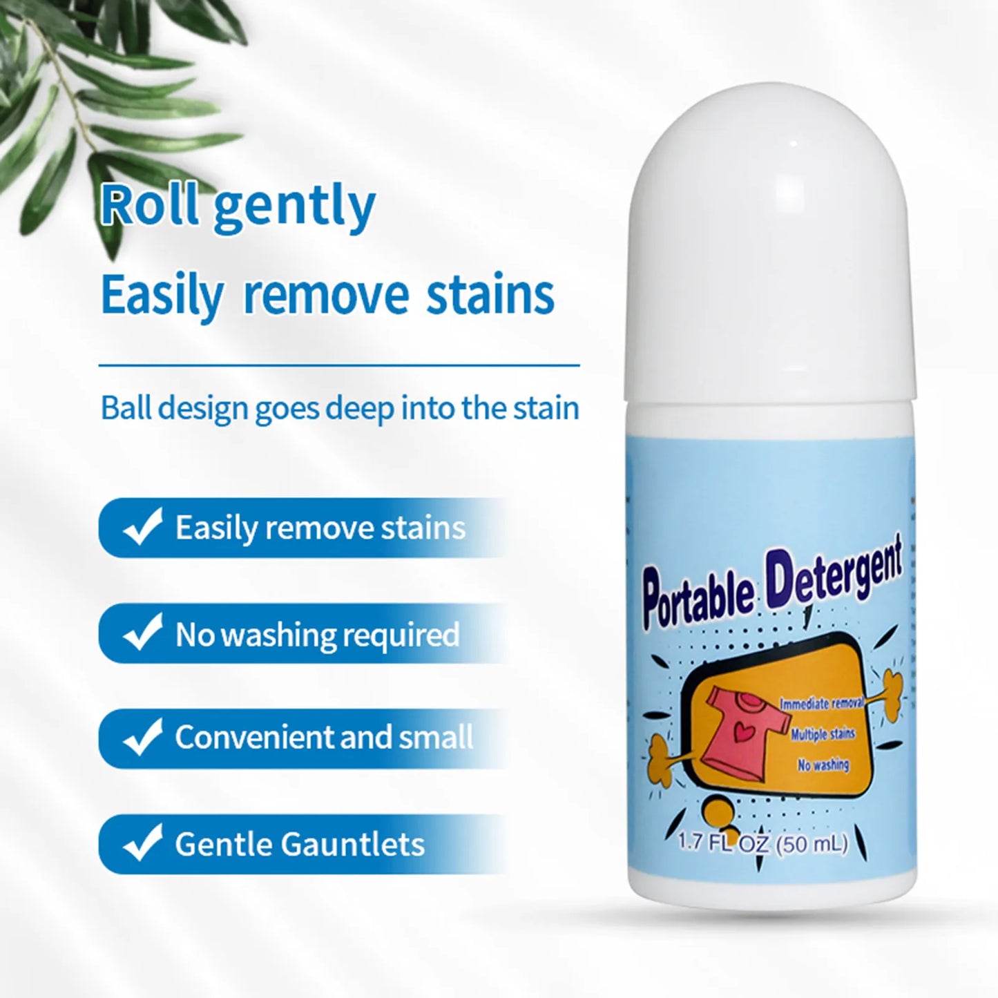 Detergent Remover Roller Easy Portability Stain Detergent Remover Roller