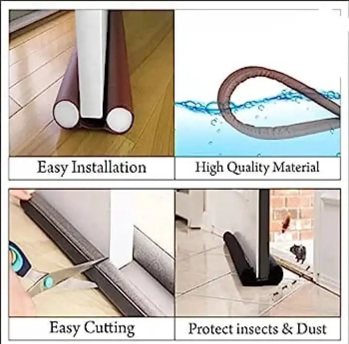 Door Dust Stopper Draft & Insect Air Stopper Under Bottom Seal Twin Guard For Door and Window