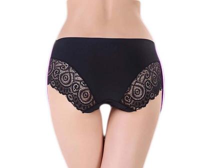 Comfortable Lace Work Spandex Briefs - 3 Pcs Multicolor Set