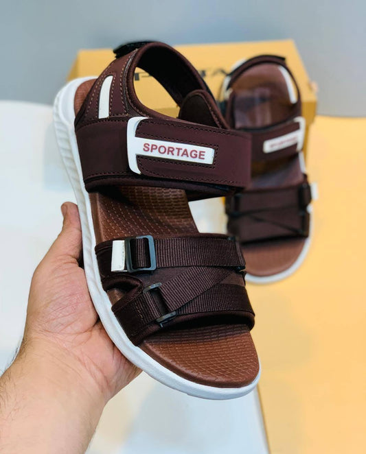 Men's Rexine Fancy Sandals Sportage Brown