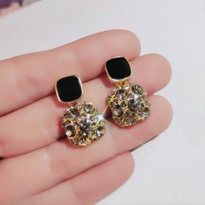 Fashion Rhinestone Square Earrings For Women