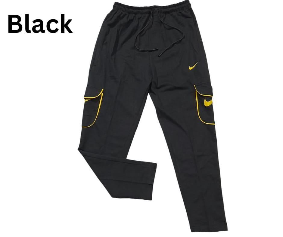 1 Pc Men's Cotton Plain Cargo Pants- GSM 270