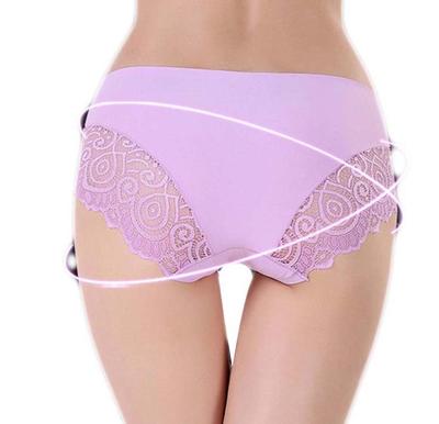 Comfortable Lace Work Spandex Briefs - 3 Pcs Multicolor Set