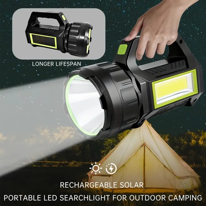 *Big Size Handle Torch Light + 5000mah Power bank