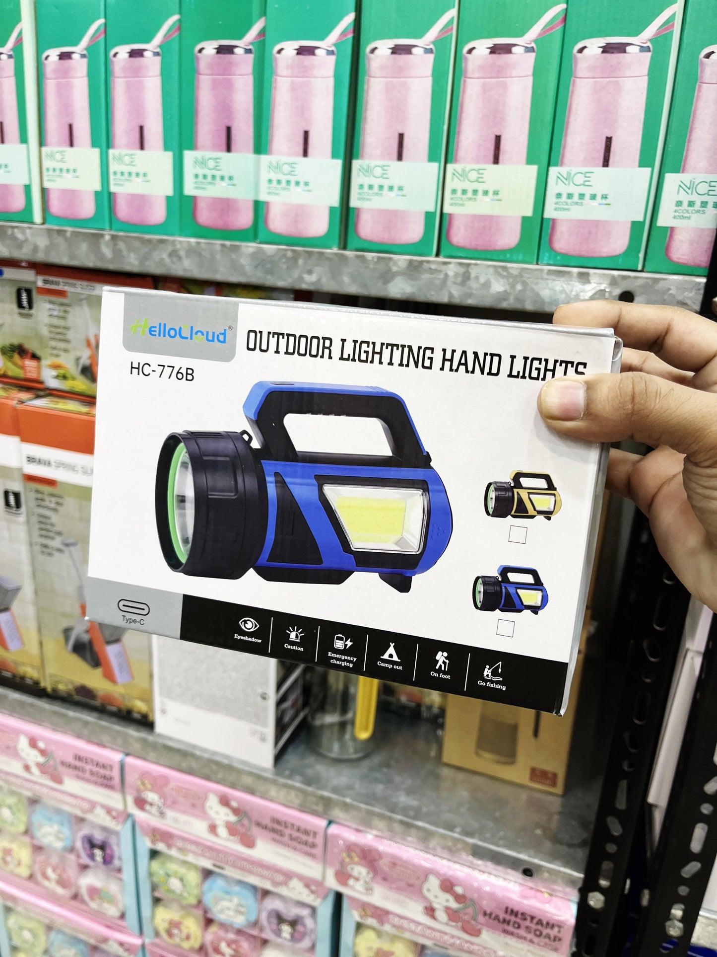 *Big Size Handle Torch Light + 5000mah Power bank