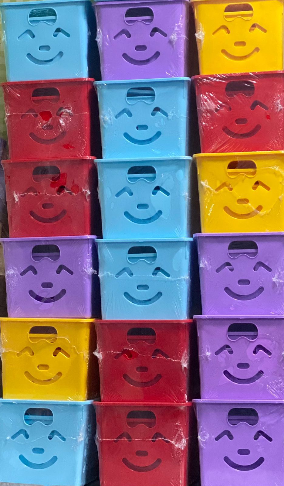 Smiley Basket Pack of 3 with Cap