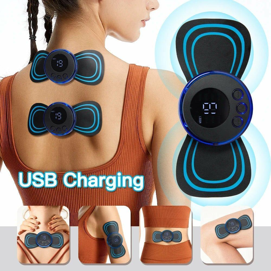 Portable Mini EMS Massager: Muscle Stimulator for Neck, Back, Legs & More