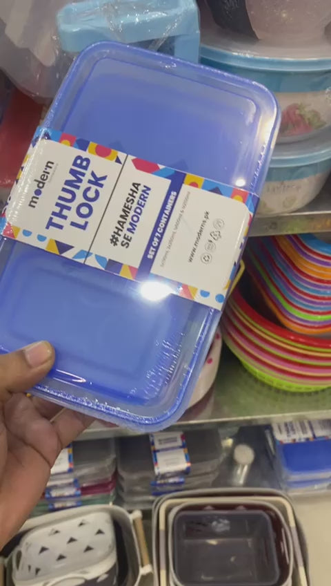 7pcs Thumb Lock Container